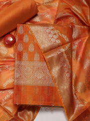 Woven Chanderi Unstitched Suit With Dupatta