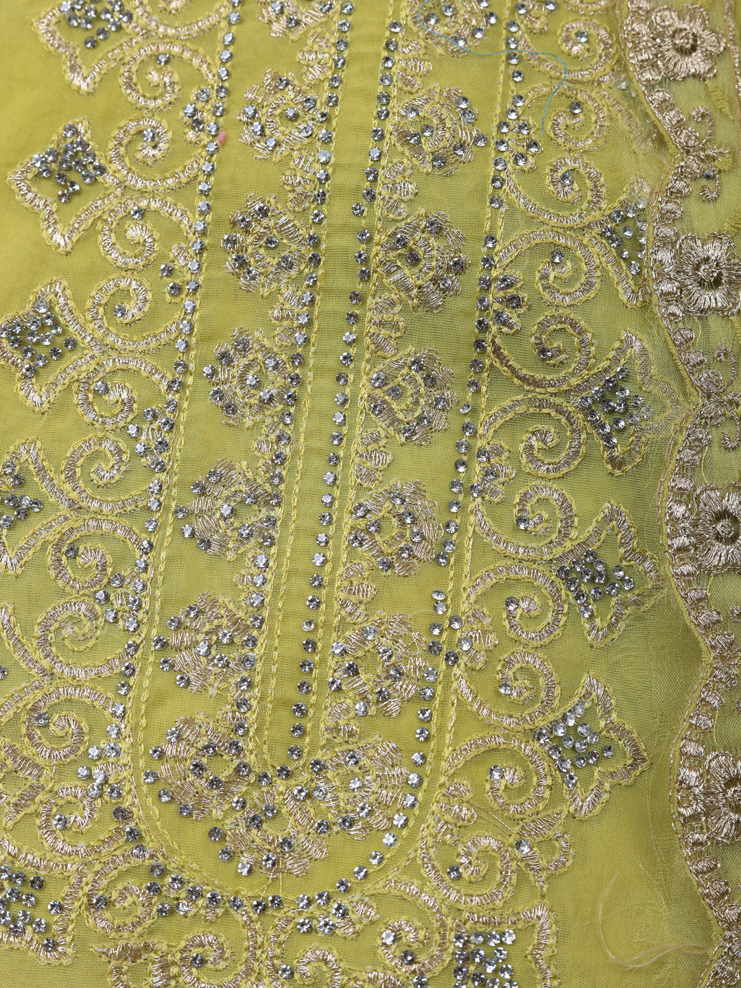 Embroidered Cotton Unstitched Suit With Pant &amp; Dupatta