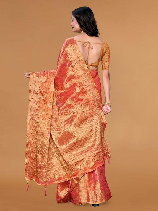 Zari Jaal Cotton Woven Saree