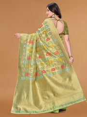 Zari Jaal Cotton Woven Saree