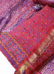 Printed Chanderi Unstitched Suit With Dupatta