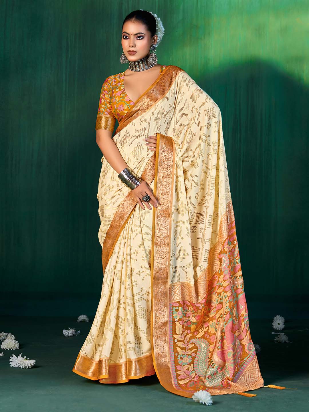 Bandhani Printed Georgette Saree