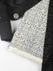 Embroidery Chanderi Unstitched Suit With Dupatta