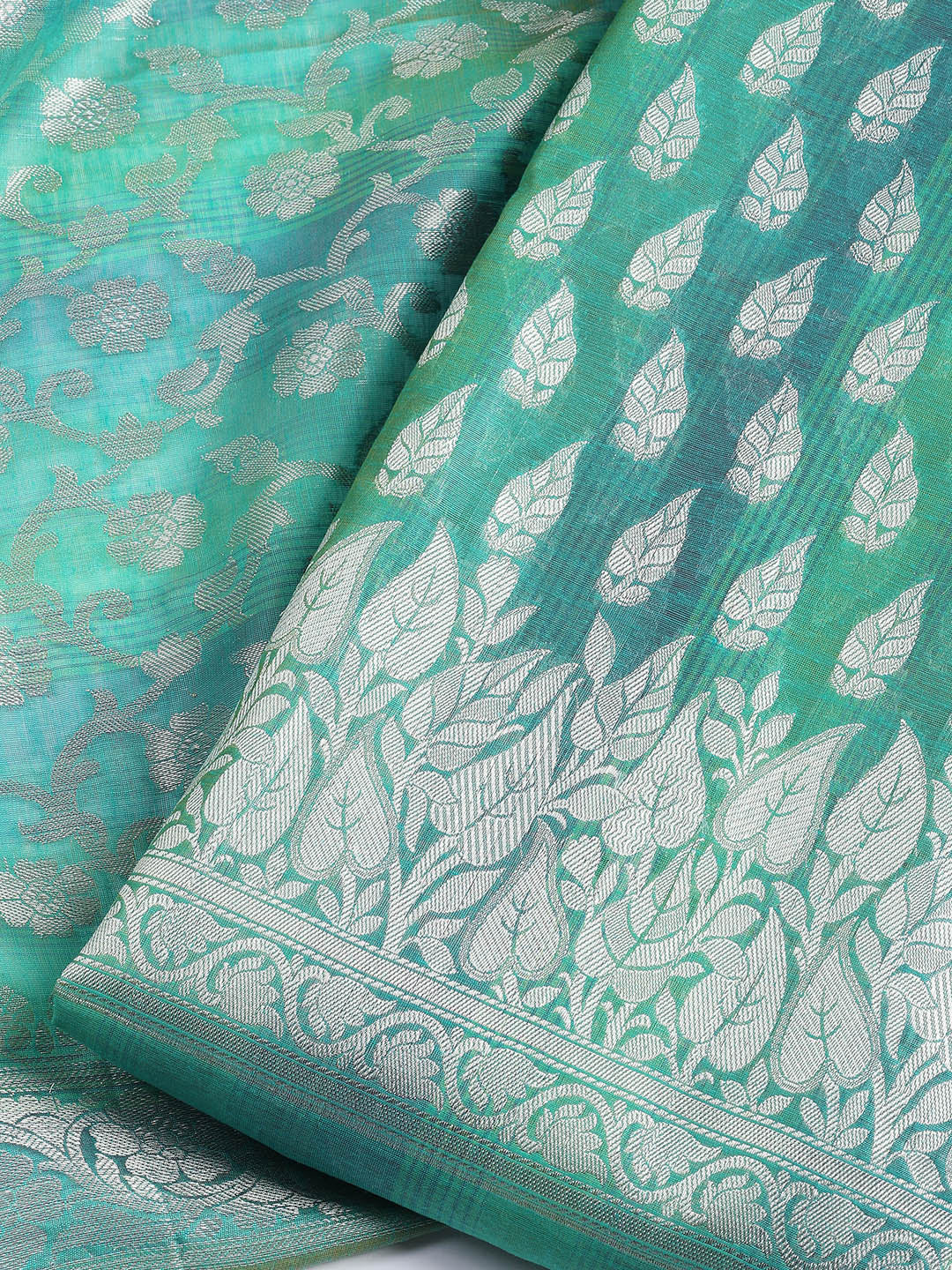 Woven Chanderi Unstitched Suit With Dupatta