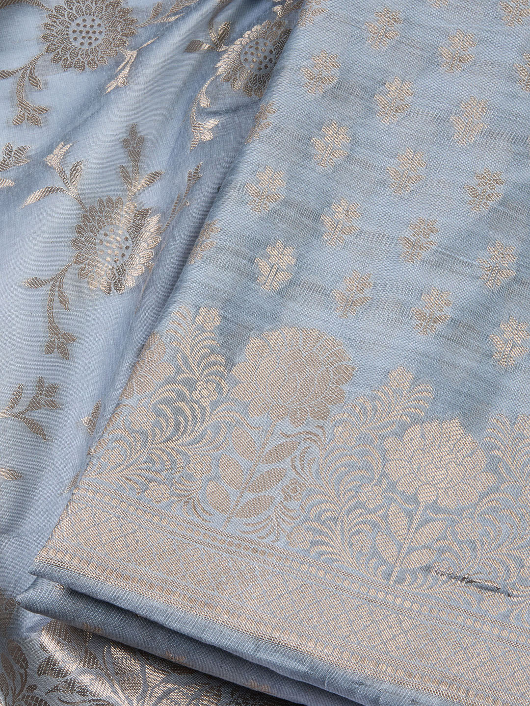 Woven Chanderi Unstitched Suit With Dupatta
