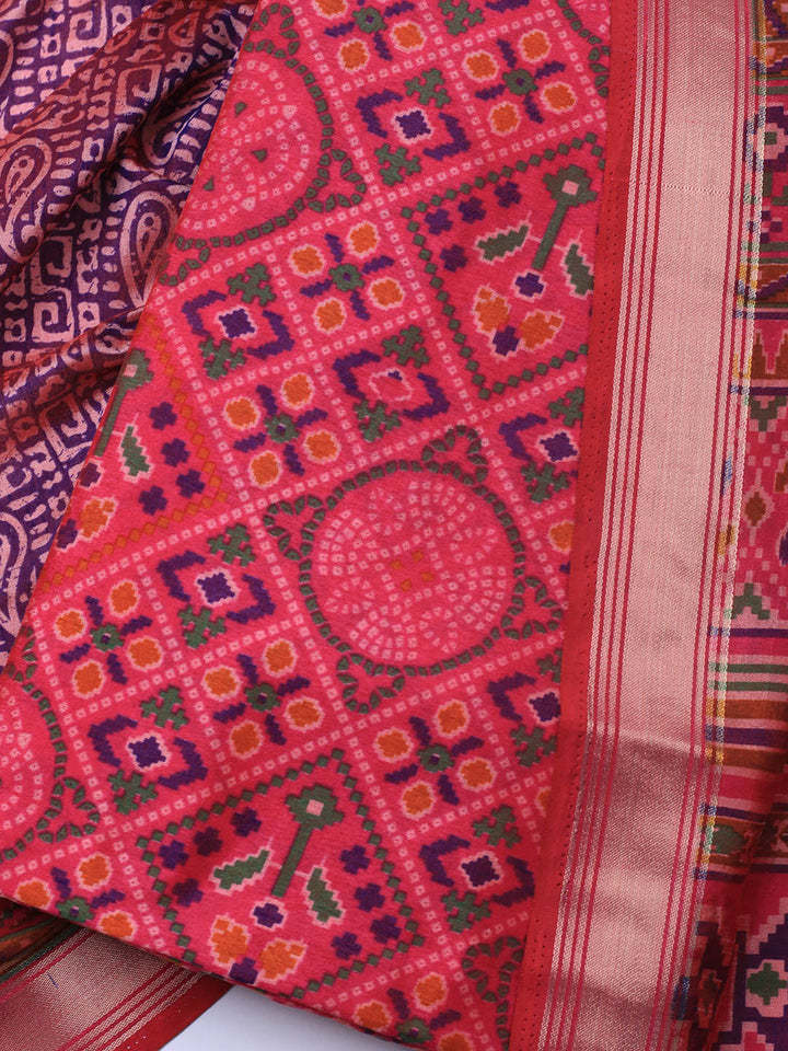 Art Silk Unstitched Suit Piece With Dupatta