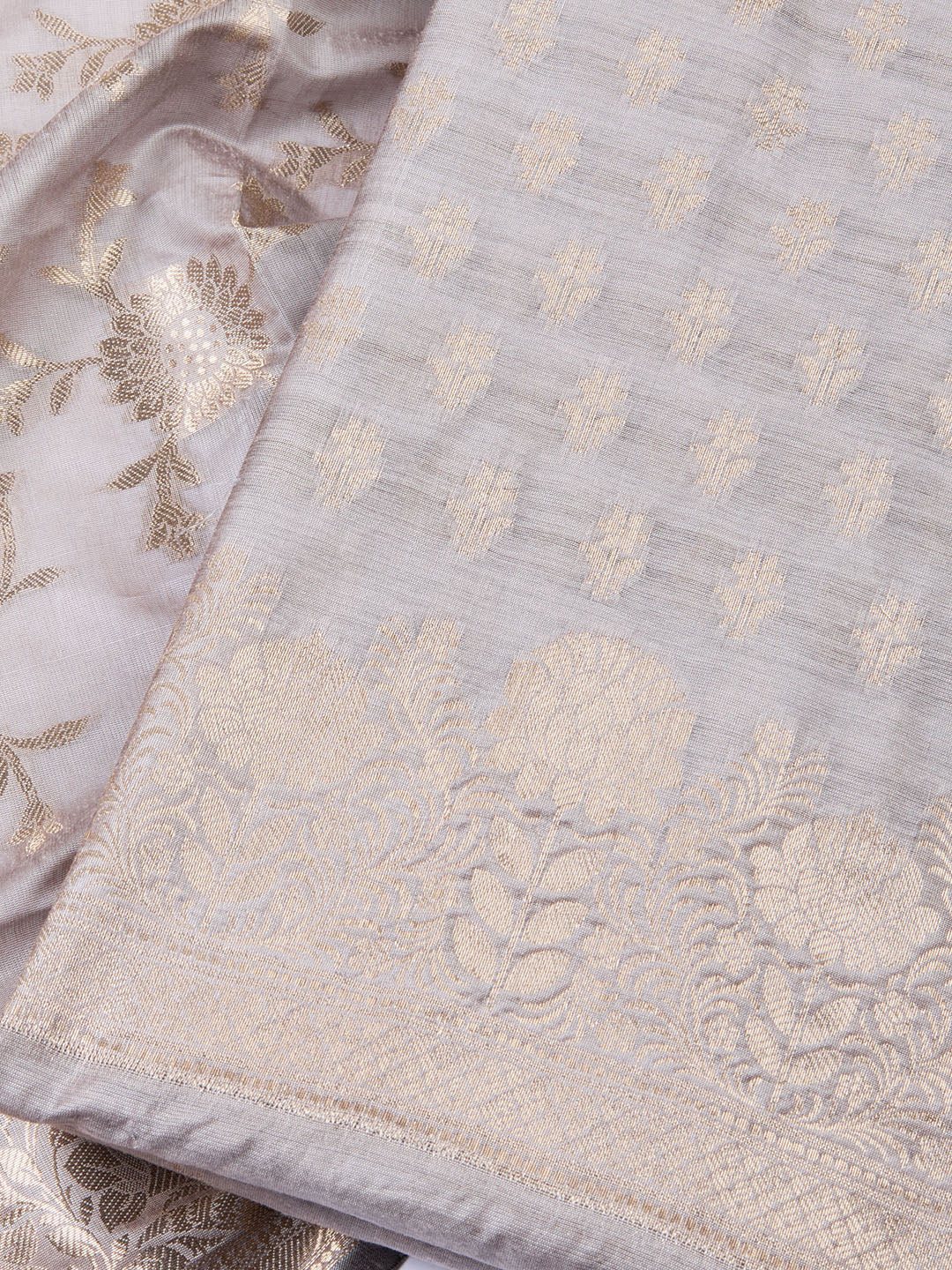 Woven Chanderi Unstitched Suit With Dupatta