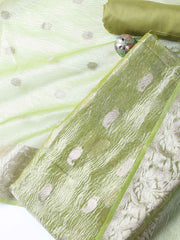 Woven Tissue Unstitched Suit With Dupatta