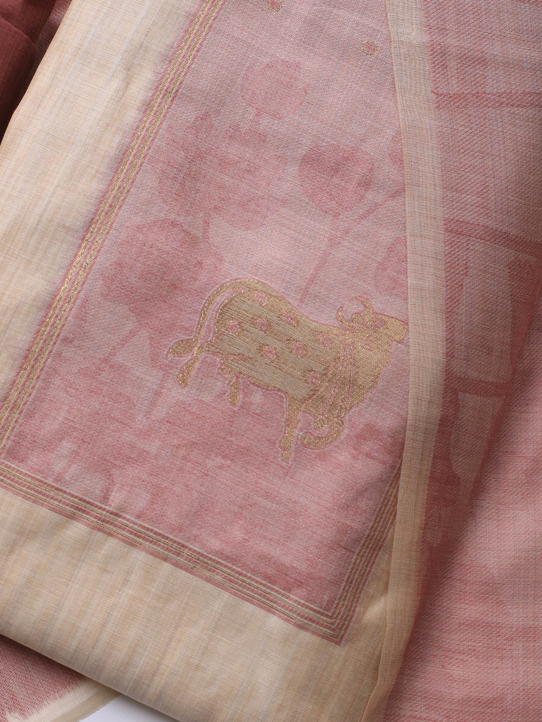 Jamdhani Chanderi Unstitched Suit Piece With Dupatta