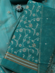 Jamdani Chanderi Unstitched Suit Piece With Dupatta