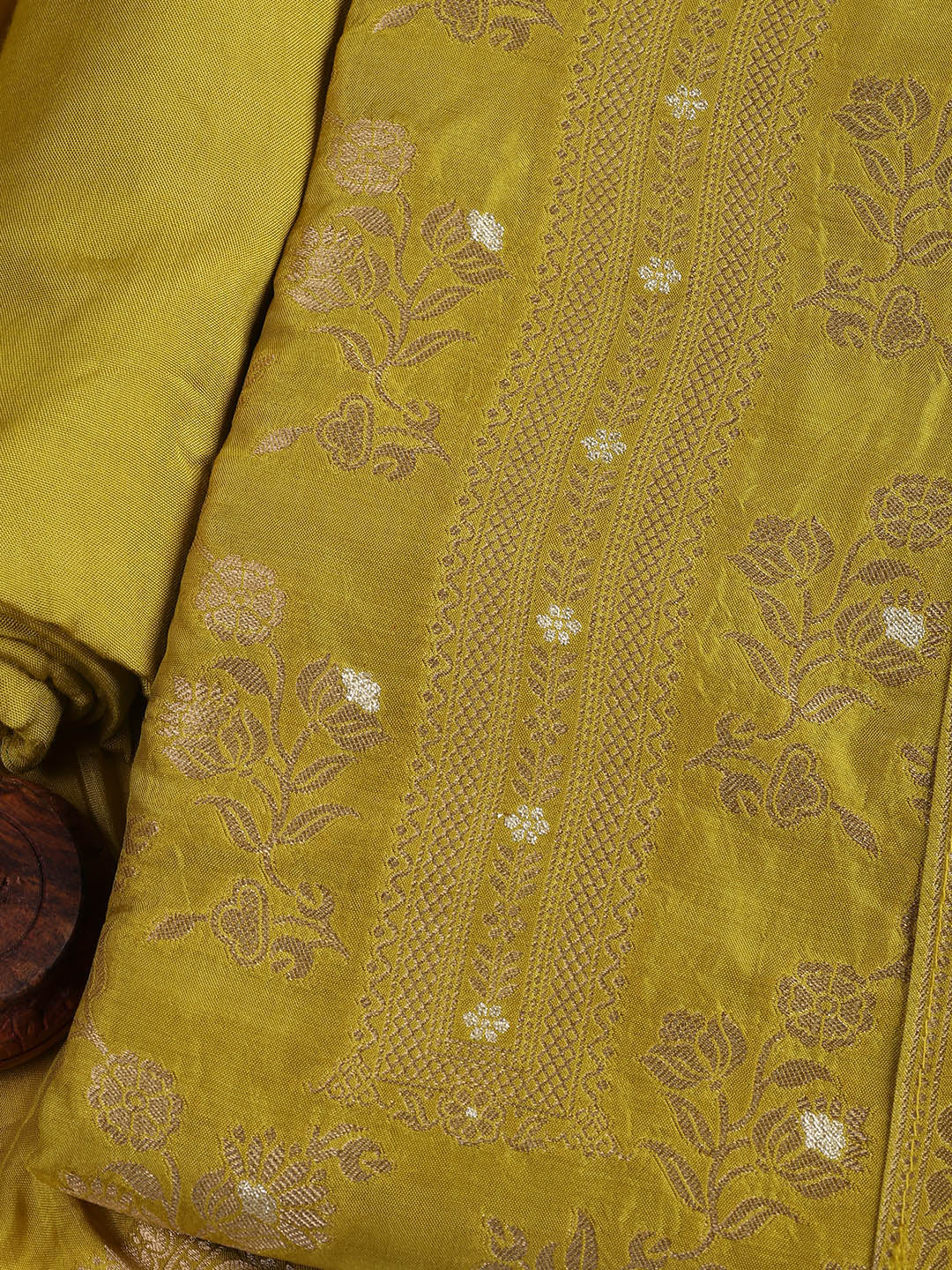 Embroidered Chanderi Unstitched Suit Piece With Dupatta