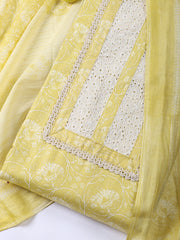 Printed Cotton Blend Unstitched Suit Piece With Dupatta