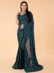 Sequin Embroidery Georgette Saree