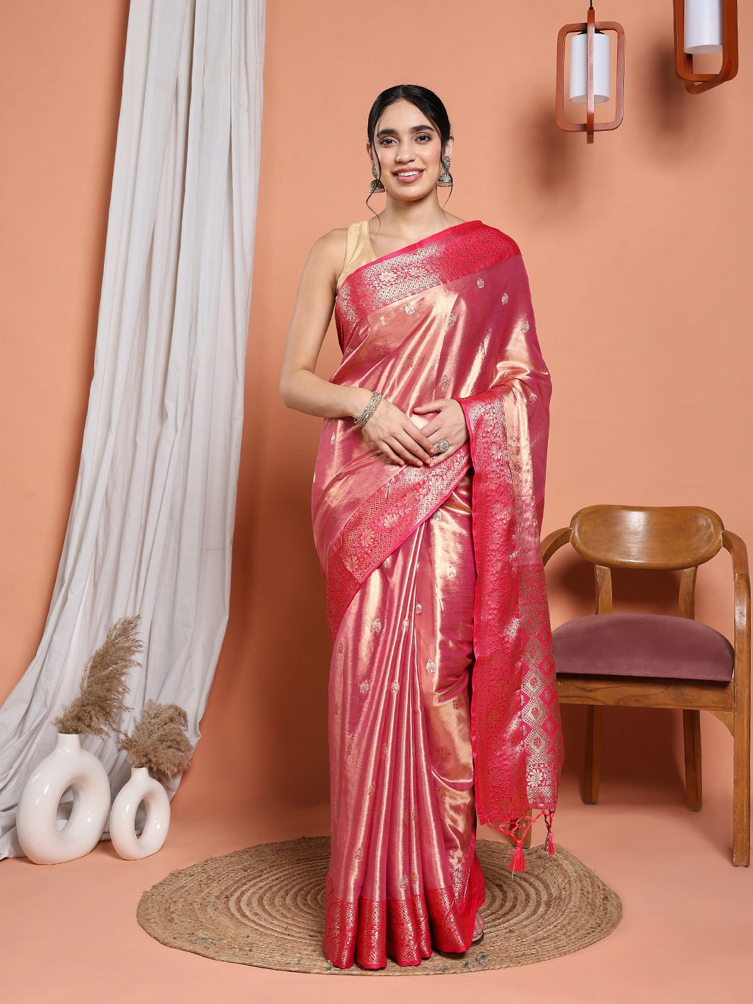 Woven Design Tissue Saree