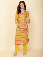 Printed Cotton Kurta Set