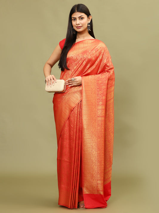 Zari Jaal Woven Handloom Saree