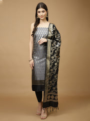 Woven Chanderi Unstitched Suit Piece With Dupatta