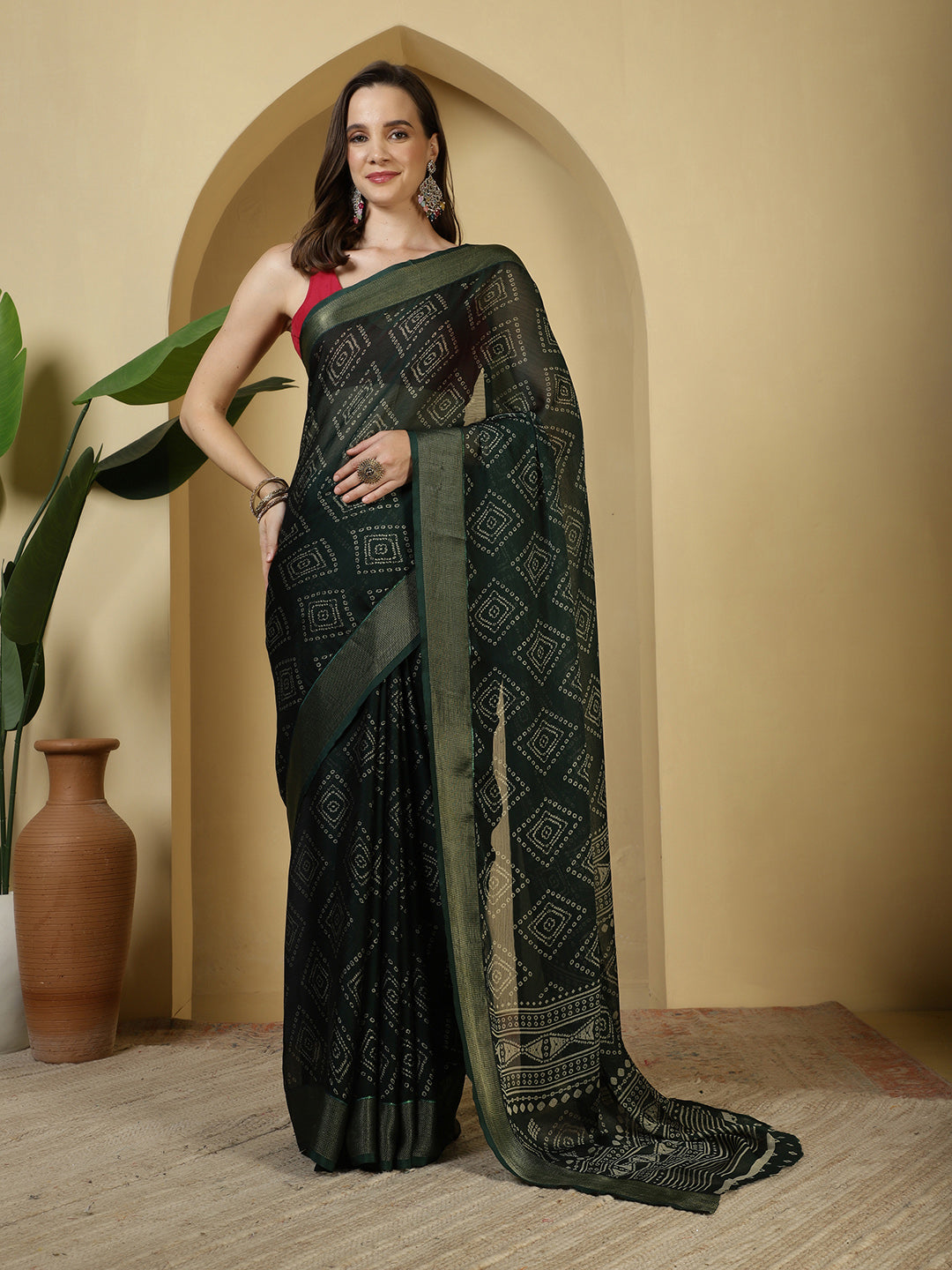 Digital Printed Chiffon Saree