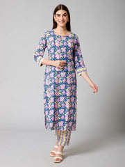 Printed Cotton Kurta Set