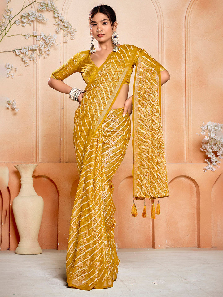 Digital Printed Chiffon Saree