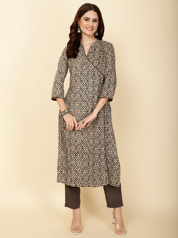 Printed Cotton Kurta Set