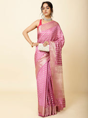 Zari Border Booti Woven Handloom Saree