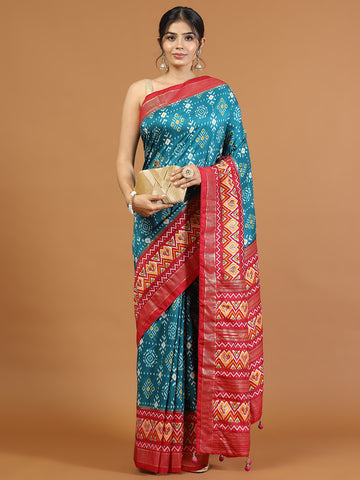 Patola Printed Art Silk Woven Saree