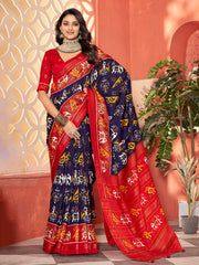 Printed Tussar Saree