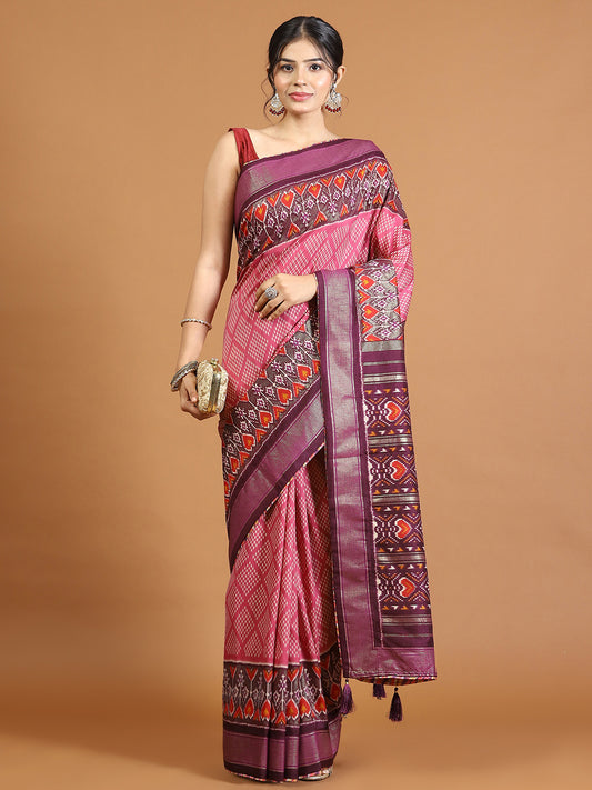 Patola Printed Art Silk Woven Saree