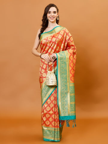 Zari Jaal Handloom Woven Saree