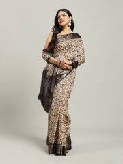 Digital Printed Cotton Blend Woven Saree