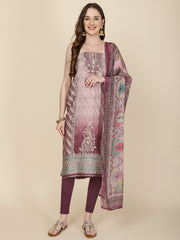 Printed Muslin Unstitched Suit Piece With Dupatta