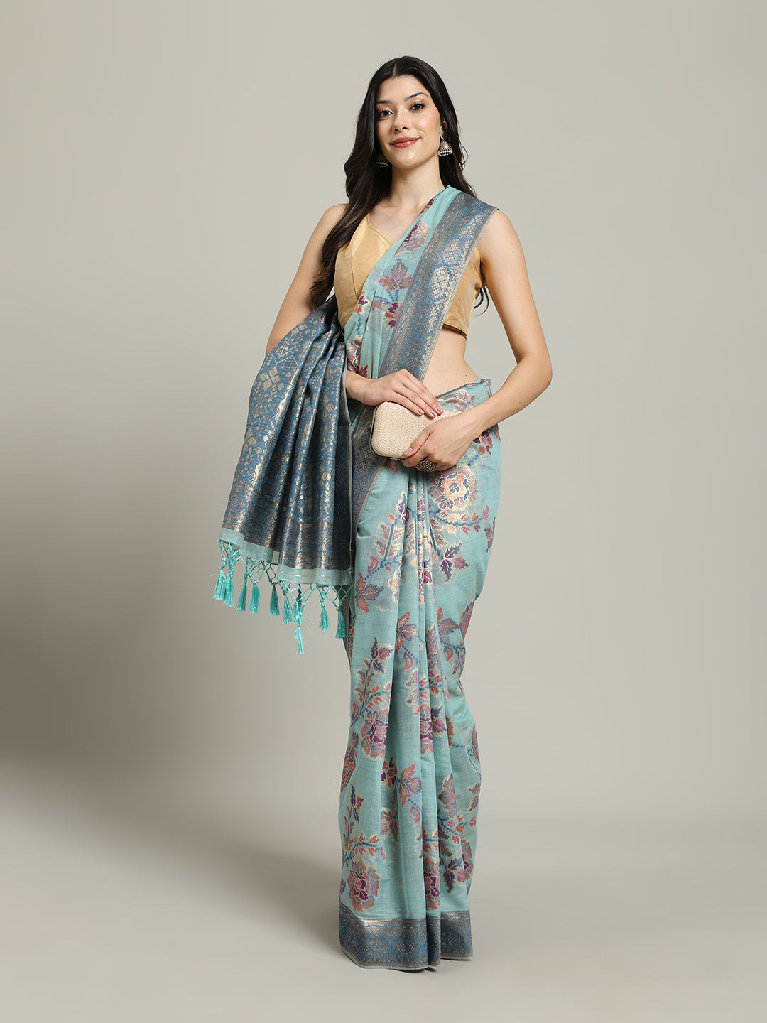 Zari Jaal Art Silk Woven Saree