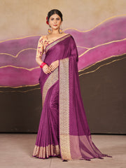 Digital Border Printed Art Silk Saree