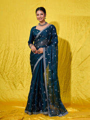 Embroidered Chiffon Saree