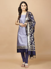 Woven Chanderi Unstitched Suit Piece With Dupatta