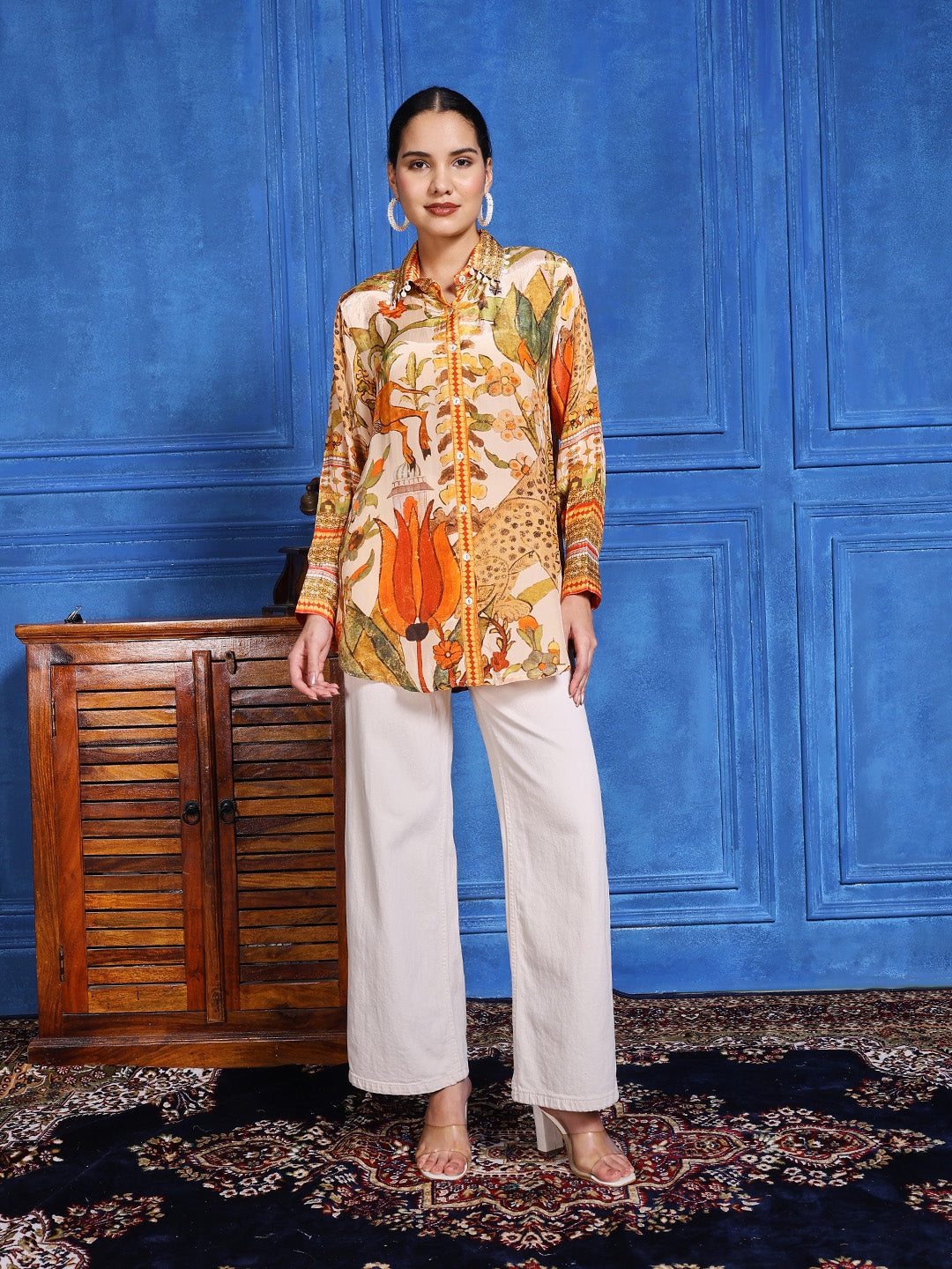 Printed Crepe Kurta