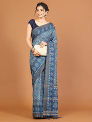 Digital Printed Tussar Woven Saree