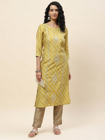 Embroidered Muslin Kurta