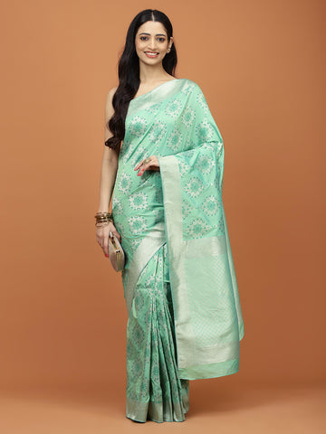 Zari Jaal Embroidery Banarasi Saree