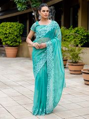 Sequence Embroidery Tissue Saree