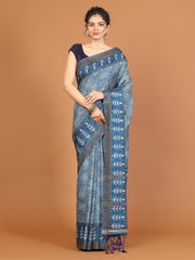 Digital Printed Tussar Woven Saree