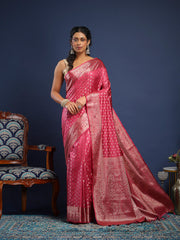 Woven Design Art Silk Unstitched Suit With Pant & Dupatta