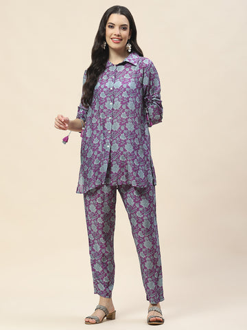 Printed Muslin Kurti With Pants