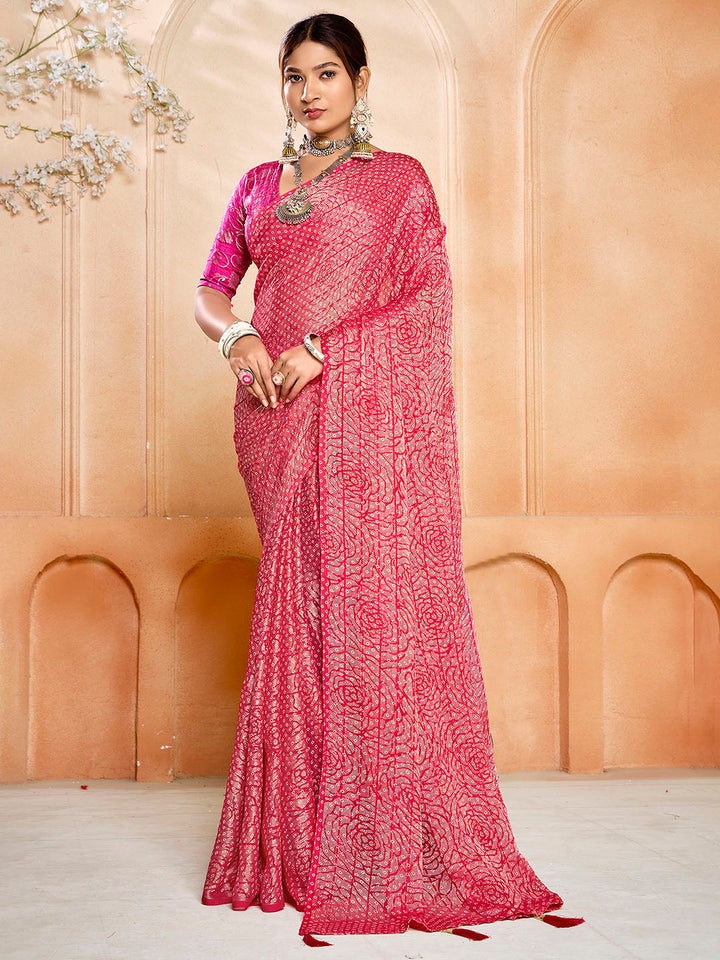 Digital Printed Chiffon Saree