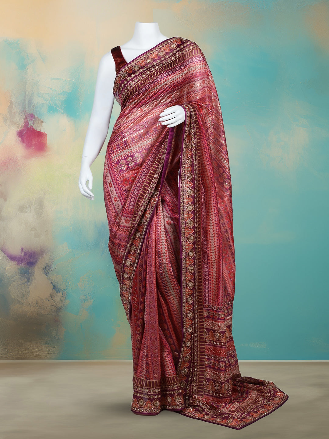Embelished Organza Saree
