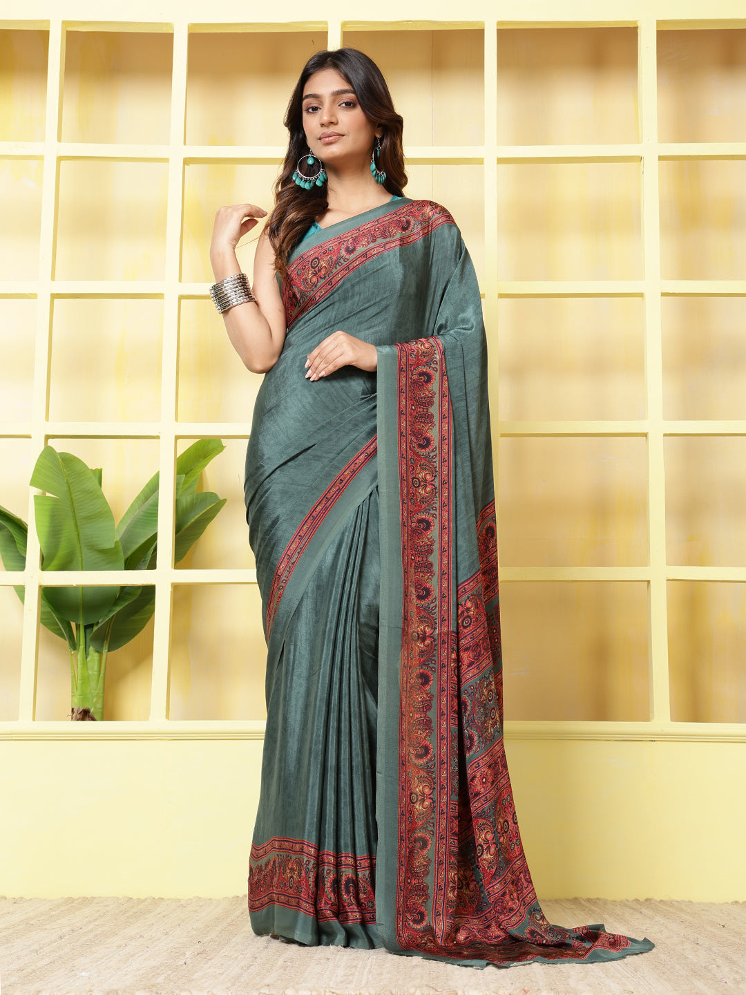 Digital Printed Crepe Saree