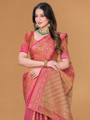 Zari Jaal Cotton Woven Saree