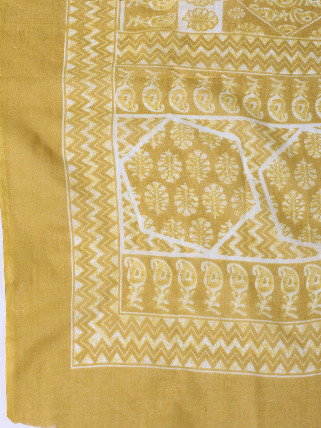 Neck Patti Cotton Blend Unstitched Suit With Dupatta