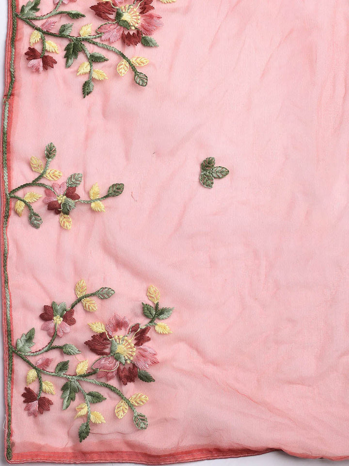 Neck Embroidery Cotton Unstitched Suit With Dupatta